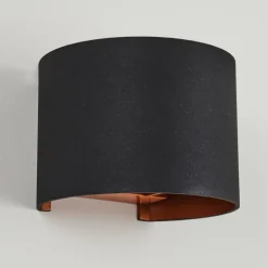 Applique murale Badajoz Cuivre, Noir, 1 lumière