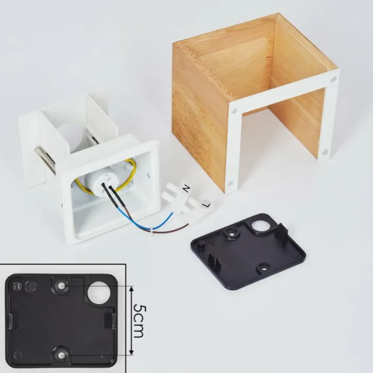 Applique murale Badajoz Écru, Blanc, 1 lumière