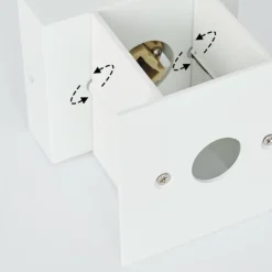 Applique murale Badajoz Écru, Blanc, 1 lumière