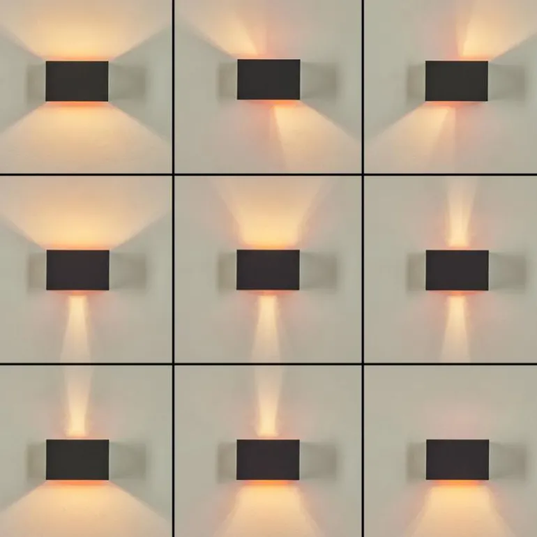 Applique murale Badajoz Cuivre, Noir, 1 lumière