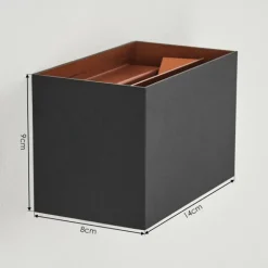 Applique murale Badajoz Cuivre, Noir, 1 lumière