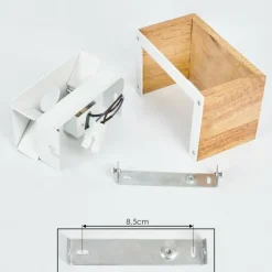 Applique murale Badajoz Écru, Blanc, 1 lumière