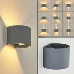 Applique murale Badajoz Gris, 1 lumière