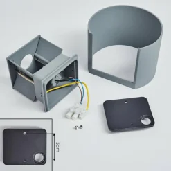 Applique murale Badajoz Gris, 1 lumière