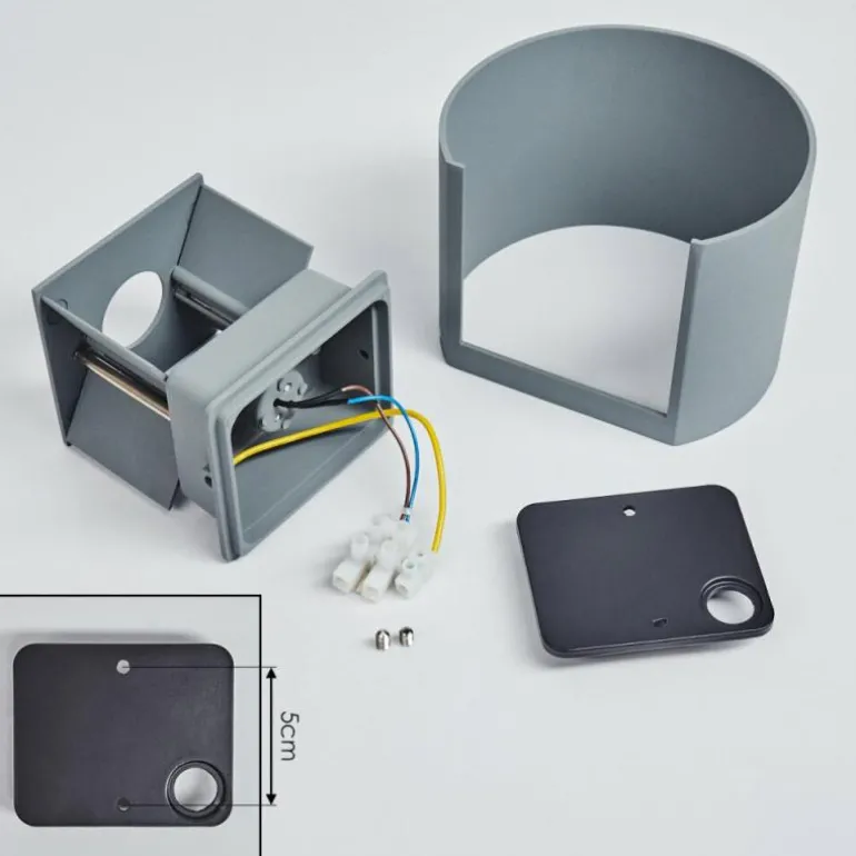 Applique murale Badajoz Gris, 1 lumière