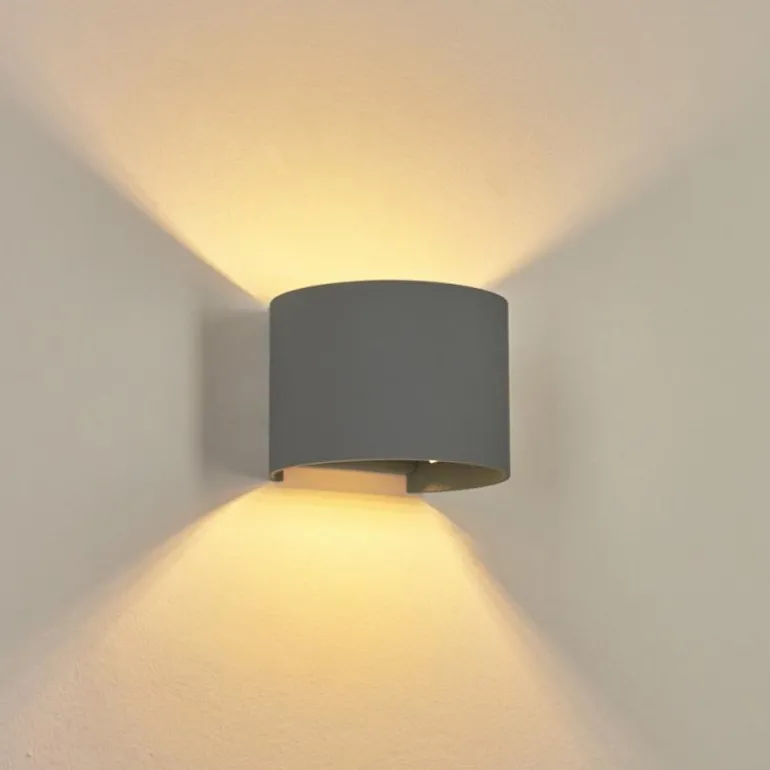 Applique murale Badajoz Gris, 1 lumière