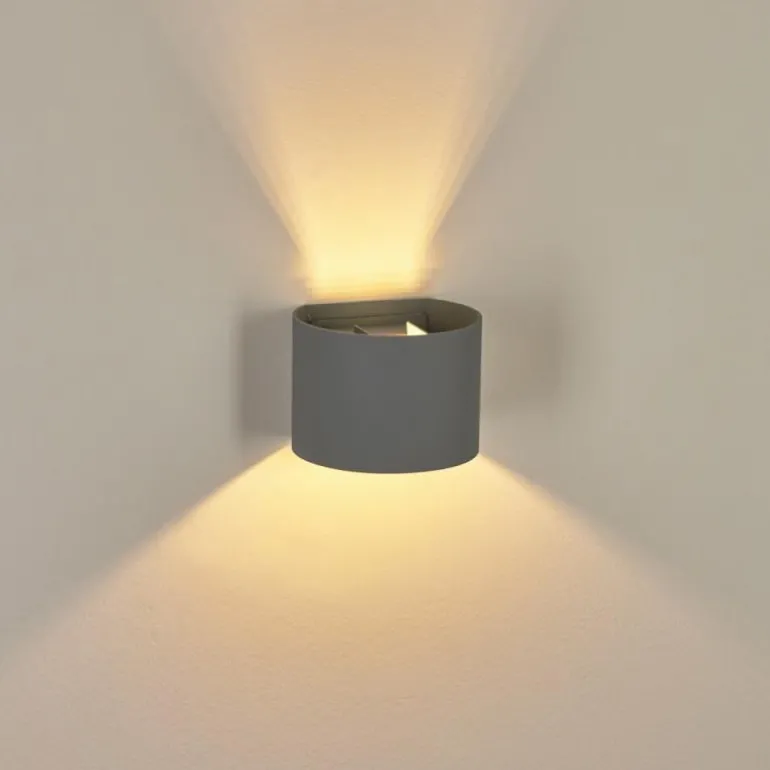 Applique murale Badajoz Gris, 1 lumière