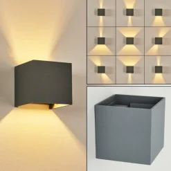 Applique murale Badajoz Gris, 1 lumière