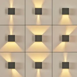 Applique murale Badajoz Gris, 1 lumière