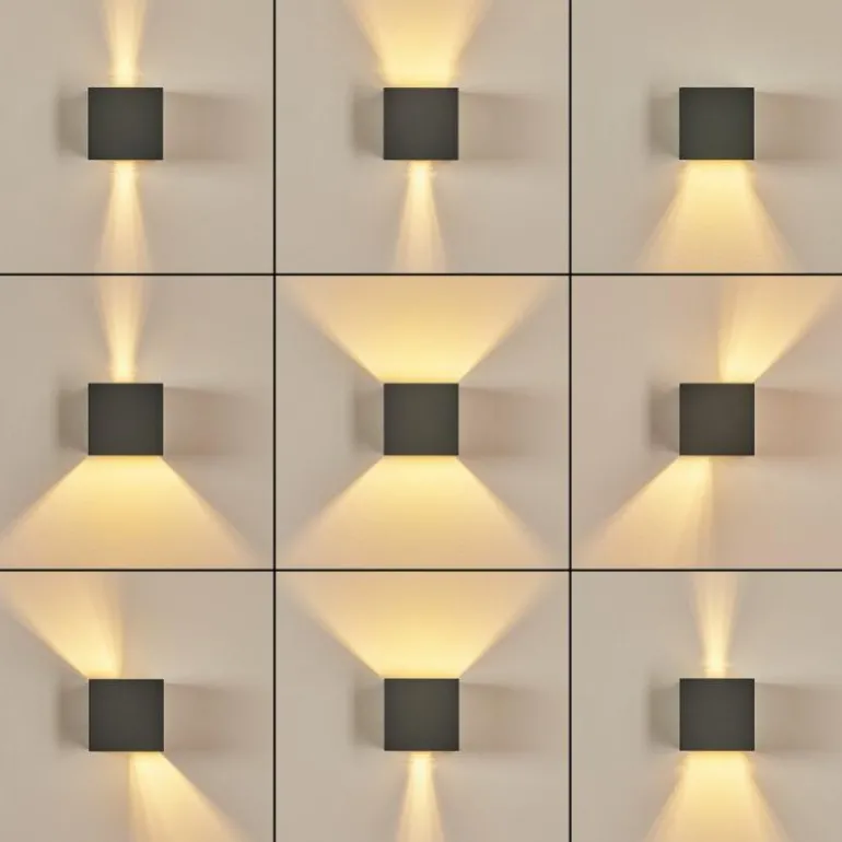 Applique murale Badajoz Gris, 1 lumière