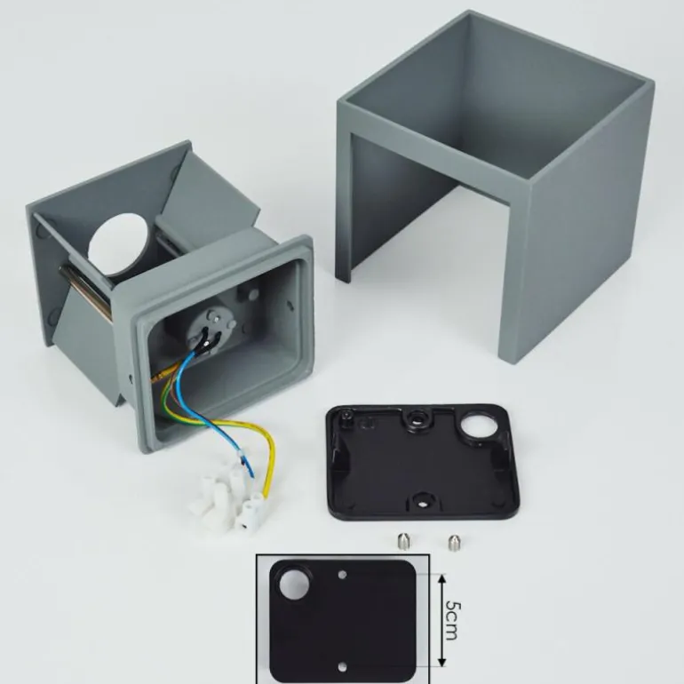 Applique murale Badajoz Gris, 1 lumière