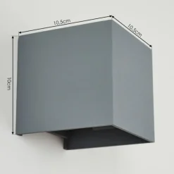 Applique murale Badajoz Gris, 1 lumière