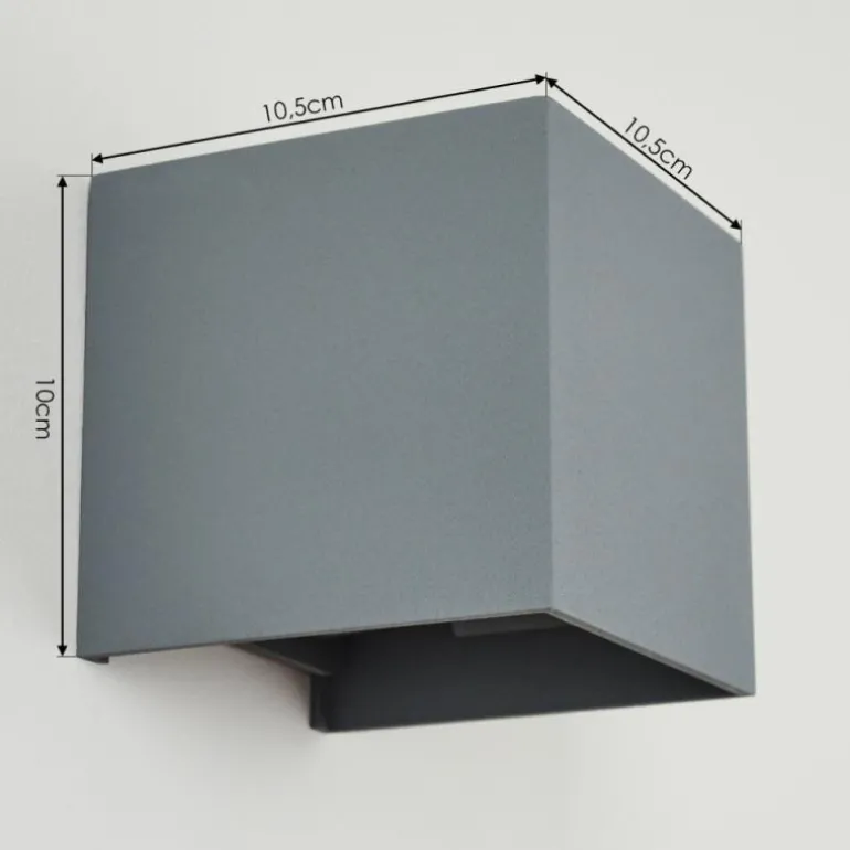 Applique murale Badajoz Gris, 1 lumière