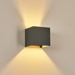 Applique murale Badajoz Gris, 1 lumière