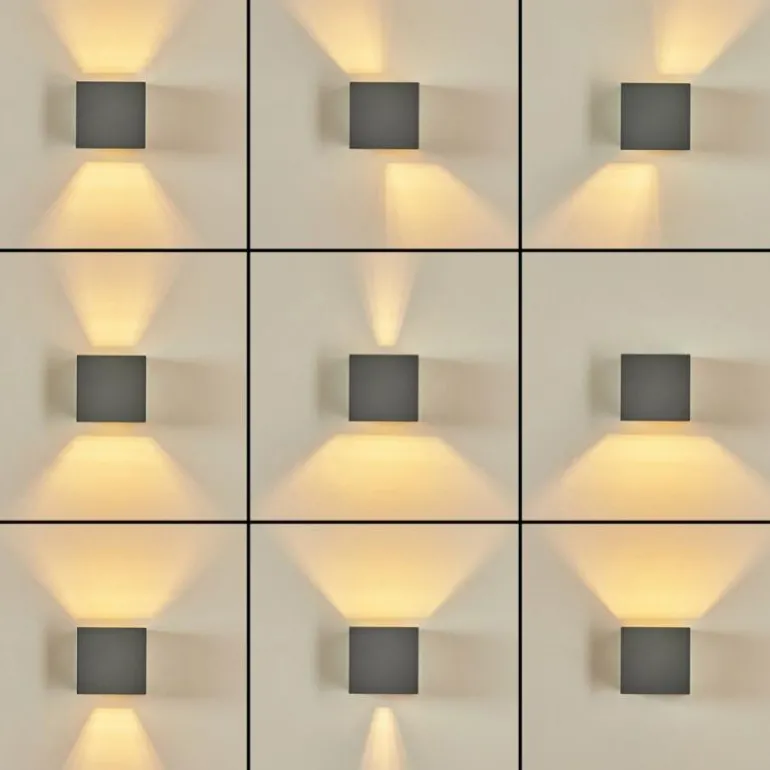 Applique murale Badajoz Gris, 1 lumière