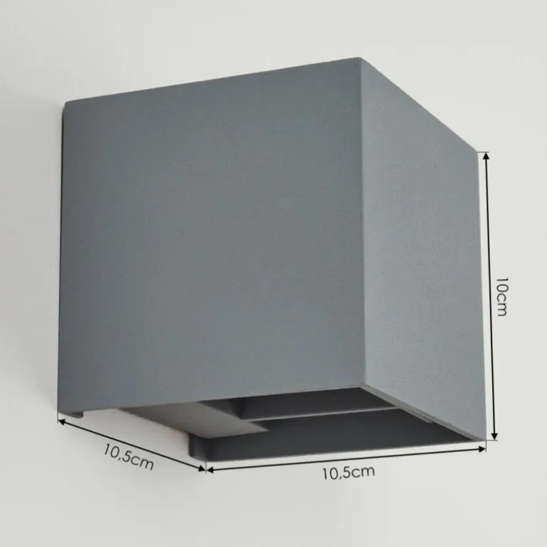 Applique murale Badajoz Gris, 1 lumière