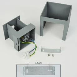 Applique murale Badajoz Gris, 1 lumière