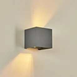 Applique murale Badajoz Gris, 1 lumière