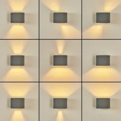 Applique murale Badajoz Gris, 1 lumière