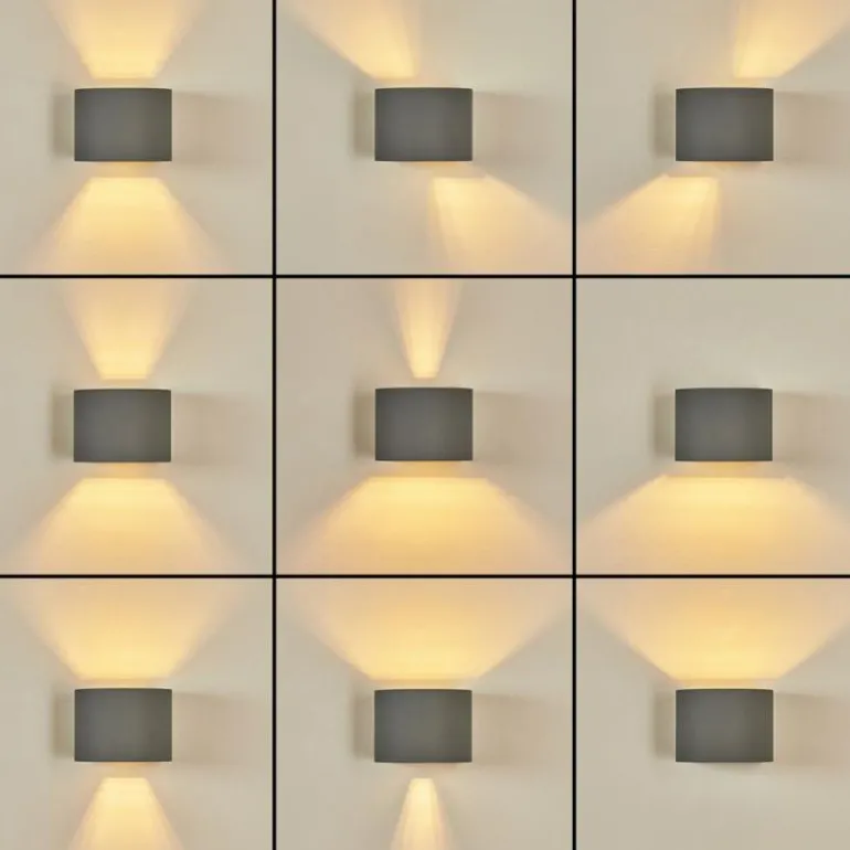 Applique murale Badajoz Gris, 1 lumière