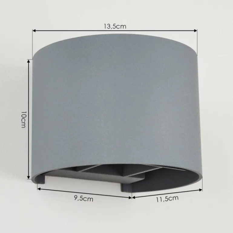 Applique murale Badajoz Gris, 1 lumière