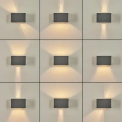 Applique murale Badajoz Gris, 1 lumière