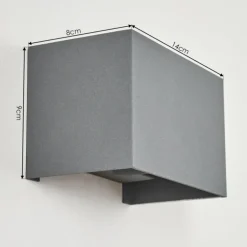 Applique murale Badajoz Gris, 1 lumière