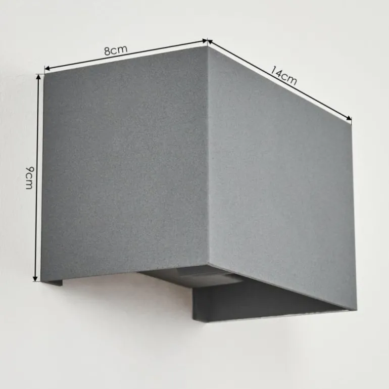 Applique murale Badajoz Gris, 1 lumière