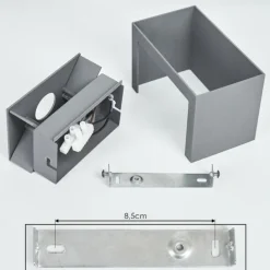 Applique murale Badajoz Gris, 1 lumière