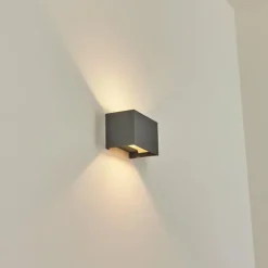 Applique murale Badajoz Gris, 1 lumière