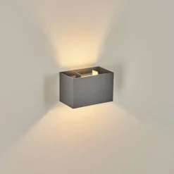 Applique murale Badajoz Gris, 1 lumière