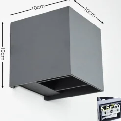 Applique murale Badajoz LED Anthracite, 1 lumière