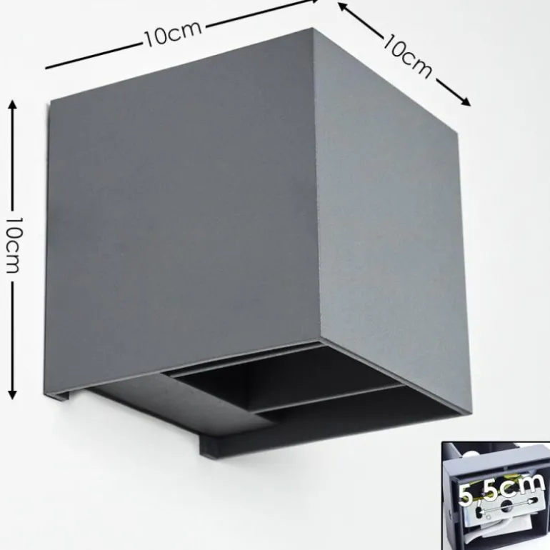 Applique murale Badajoz LED Anthracite, 1 lumière