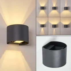 Applique murale Badajoz LED Anthracite, 1 lumière