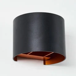 Applique murale Badajoz LED Cuivre, Noir, 1 lumière