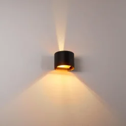 Applique murale Badajoz LED Cuivre, Noir, 1 lumière