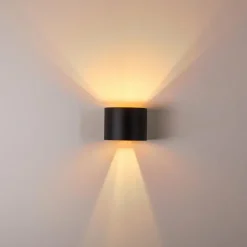 Applique murale Badajoz LED Cuivre, Noir, 1 lumière