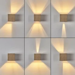 Applique murale Badajoz LED Brun, 1 lumière