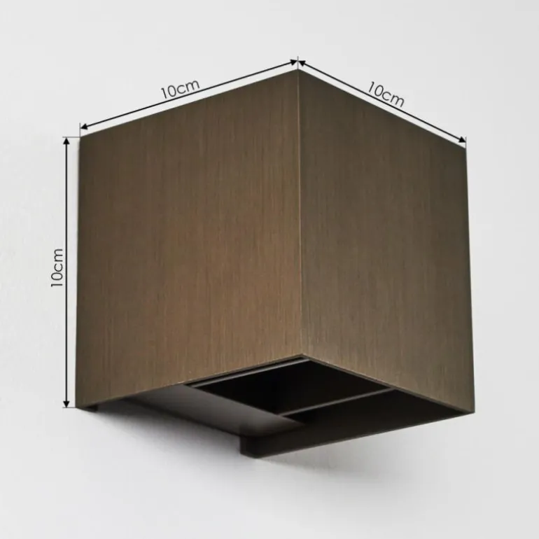 Applique murale Badajoz LED Brun, 1 lumière