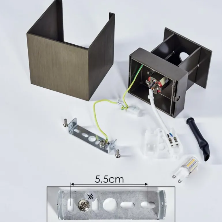 Applique murale Badajoz LED Brun, 1 lumière