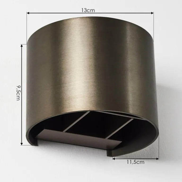 Applique murale Badajoz LED Brun, 1 lumière