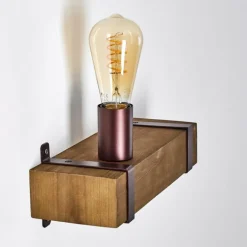 Applique murale Balakovo Bois foncé, Rouille, 1 lumière