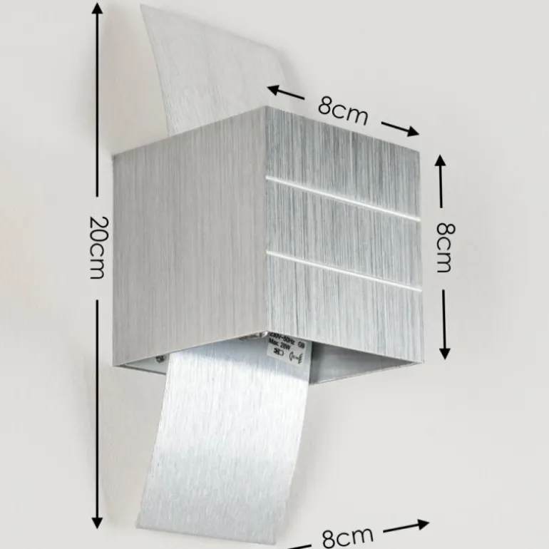 Applique murale Baltimore LED Aluminium, 1 lumière