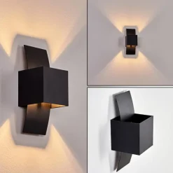 Applique murale Baltimore Noir, 1 lumière