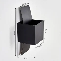 Applique murale Baltimore Noir, 1 lumière