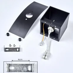 Applique murale Baltimore Noir, 1 lumière