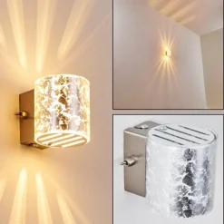 Applique murale Bamako Argenté, 1 lumière