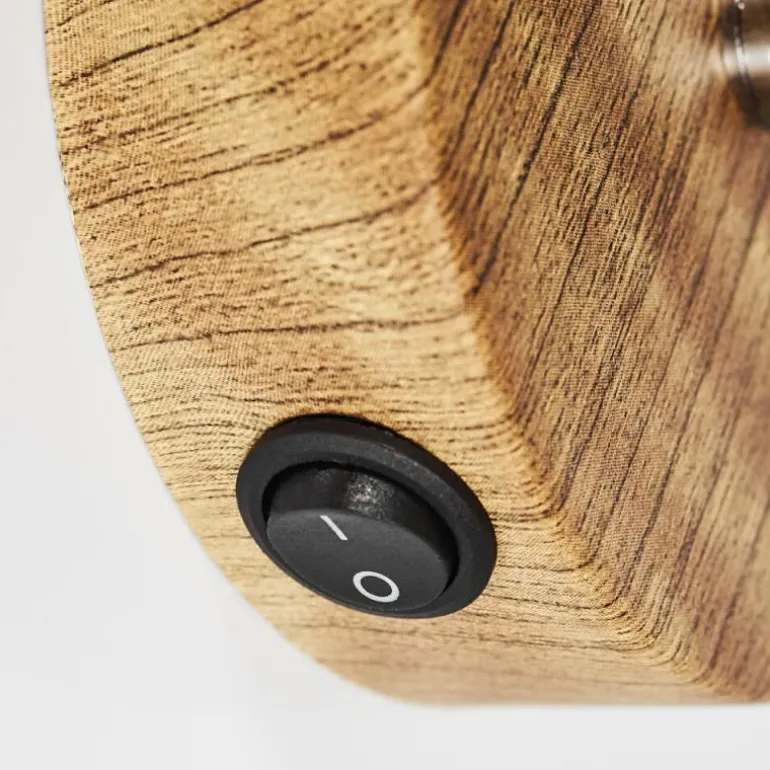 Applique murale Banjul Gris, Bois foncé, 1 lumière