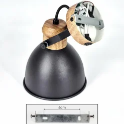 Applique murale Banjul Noir, 1 lumière