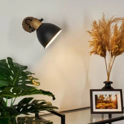 Applique murale Banjul Noir, 1 lumière